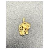 14K Gold Elephant Pendant, 1.05 Grams