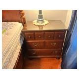 Wooden Side Table With Glass Top