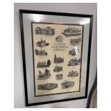 Framed Artwork Depicting Clinton Homecoming '86