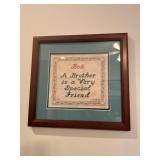 Framed Cross-Stitch Artwork