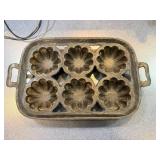 Cast Iron Six-Well Baking Mold Pan