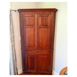 Wooden Corner Cabinet with Double Doors