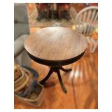 Round Wooden Table With Drawer