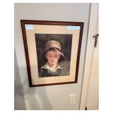 Framed Portrait Print of Boy in Hat