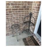 Metal Plant Stands and Corner Shelf