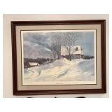 Framed Michael Sloan Print Tennessee Winter'