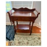 Wooden Side Table With Drawer and Shelf