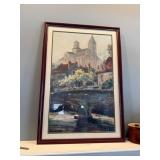 Framed Artwork Signed Munz, 26x38