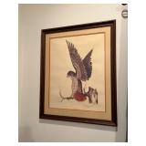 Framed Red-Tail Hawk Print by Vernon Gillespie