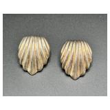 Sterling Silver Shell Clip-On Earrings