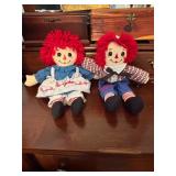 Raggedy Ann and Raggedy Andy Dolls Set