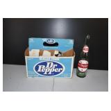 Vtg Sugar Free Dr. Pepper Case & Bottle