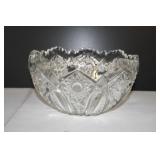Vtg. LE Smith Clear Glass Fruit Bowl