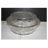 Libbey Orchard Fruit Clear Glass Covered Casserold