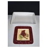 Ceramic Casserole and Plate