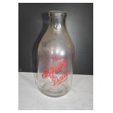 Stoffell's Dairy 1/2 Gallon Milk Bottle