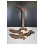 Vtg Cast Iron Cobbler Anvil w/ Extra Parts