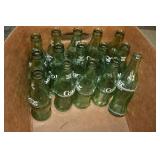Lot of 15Vtg Green Coca Cola Bottles
