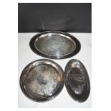 Silver Plate Platter Lot