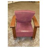 Vtg Solid  Wood Rocking Chair