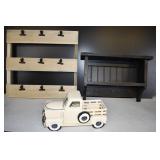 Wood Decor Lot & Metal Farmhouse Truck