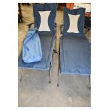 Pair of Folding Chaise Lounges