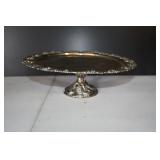 Vtg Godinger Silver Plated Pedestal Cake Plate