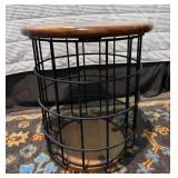Wood and Metal Side Table