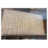 Orange Wool and Cotton Area Rug