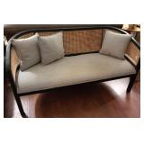 Tidore Cane Back Sofa with Pillows