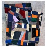 Patchwork Quilt With Floral Backing