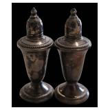 Weighted Sterling Silver Salt Shakers Pair