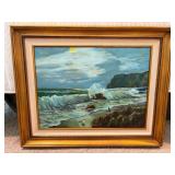 Signed Laddy Hickey Landscape Painting