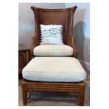 Excursions Wicker Chair and Ottoman Set