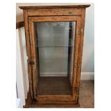 Wooden Display Cabinet w/Glass Panels