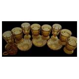 Amber Glassware Collection Set