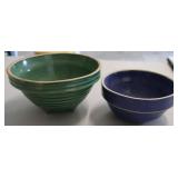 Green and Blue Ceramic Bowls