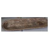 Hand-Carved Wooden Dough Bowl