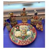 Jim Shore Snowman Figures and Plate