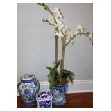 Blue and White Ceramic Decor Set
