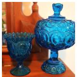 Blue Moon and Stars Glassware