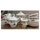 Porcelain Tea Set with Floral Design