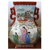 Hand-Painted Nippon Vase with Handles