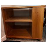Wooden Shelving Unit with Casters