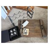 Whiskey Balls, Tray, and Wine Rack