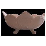Pink Milk Glass Footed Bowl