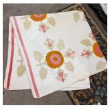 Hand-stitched Floral Quilt