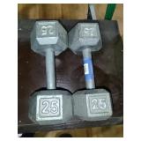 (2) Cap Strength 25 lb Dumb Bells