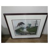 Framed Hawk and Goat Print by Frederick
