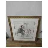 'Lady and Cherub' Print by Bartolozzi